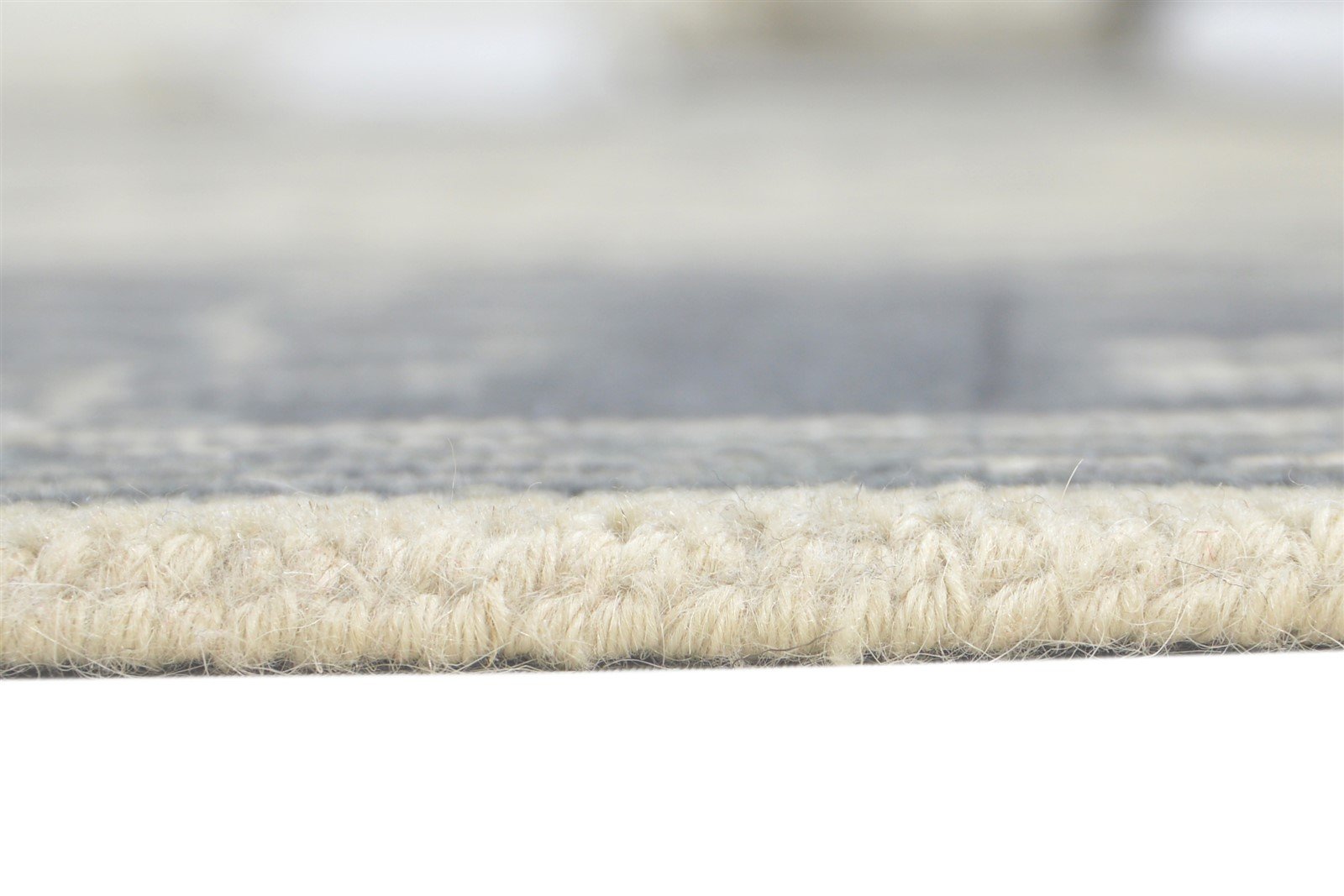 Hand Knotted Grey Wool Rug 8' X 10' Persian Sarouk-Indian Oriental Large Carpet 7860688584853