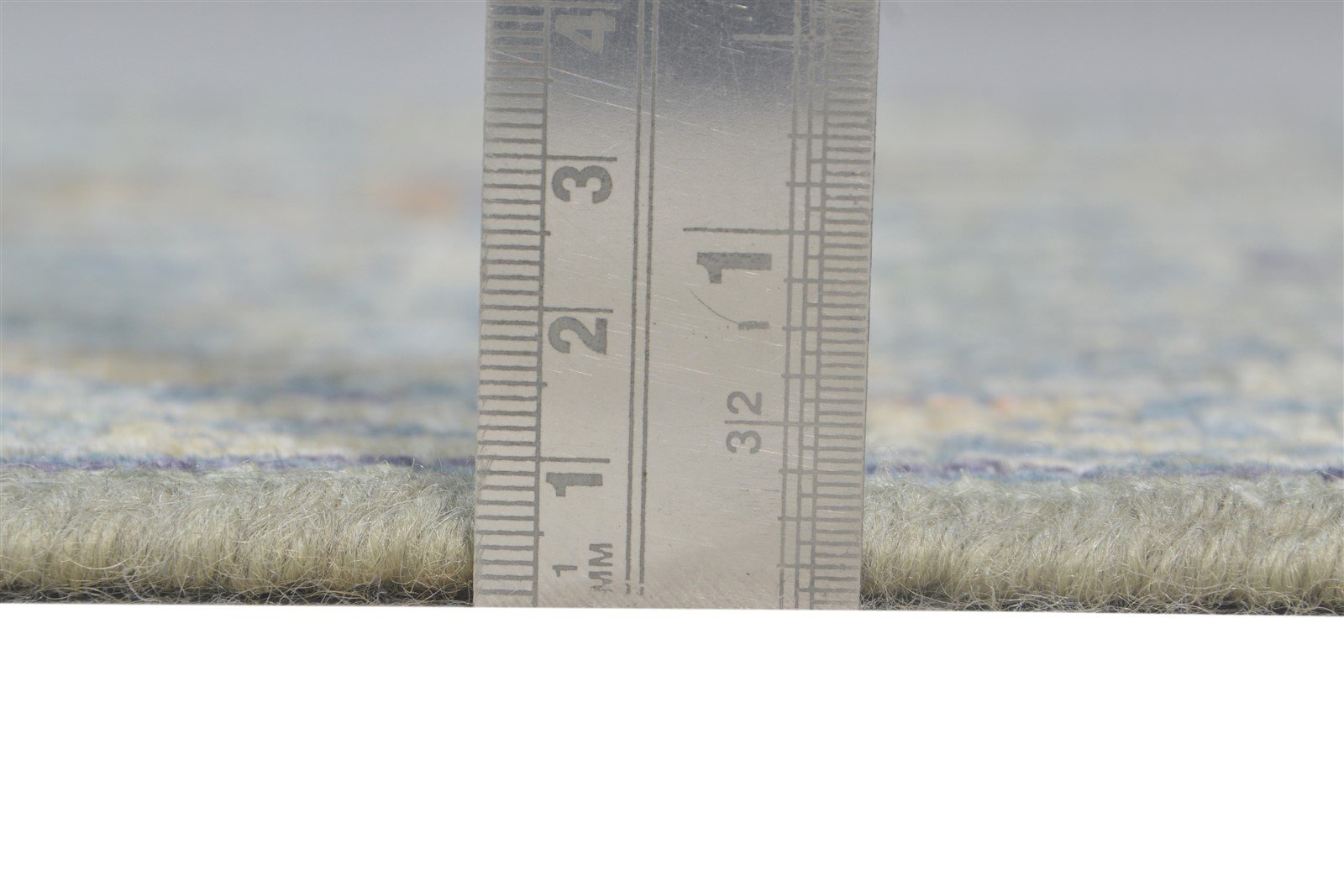 Hand Knotted Grey Wool Silk Rug 2X3 Modern Heriz-Indian Abstract Small Carpet 7865144148117