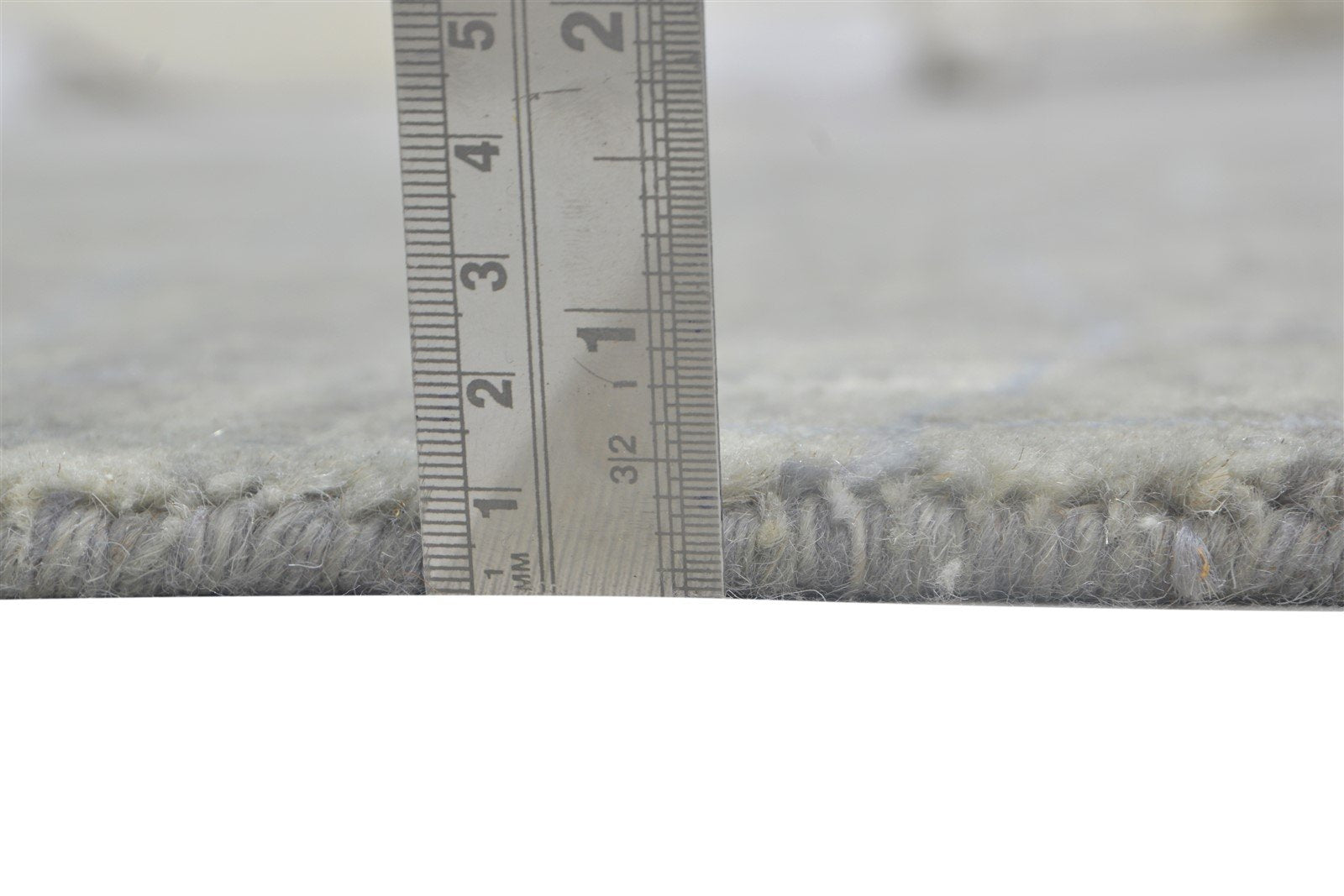 Hand Knotted Grey Wool / Silk Rug 5X8 Modern Scandinavian Abstract Room Size 7864156225685