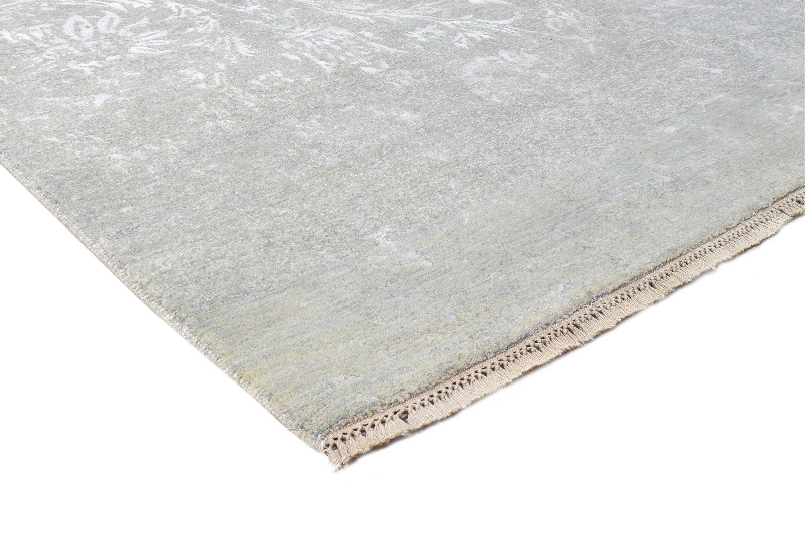 Hand Knotted Grey Wool / Silk Rug 6X10 Modern European Abstract Room Size 7864604426389