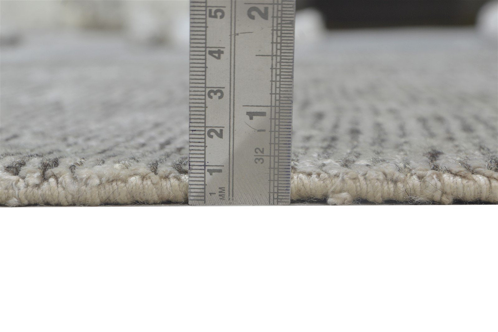 Hand Knotted Grey Wool / Silk Rug 6X9 Modern Scandinavian Solid Room Size 7864173101205