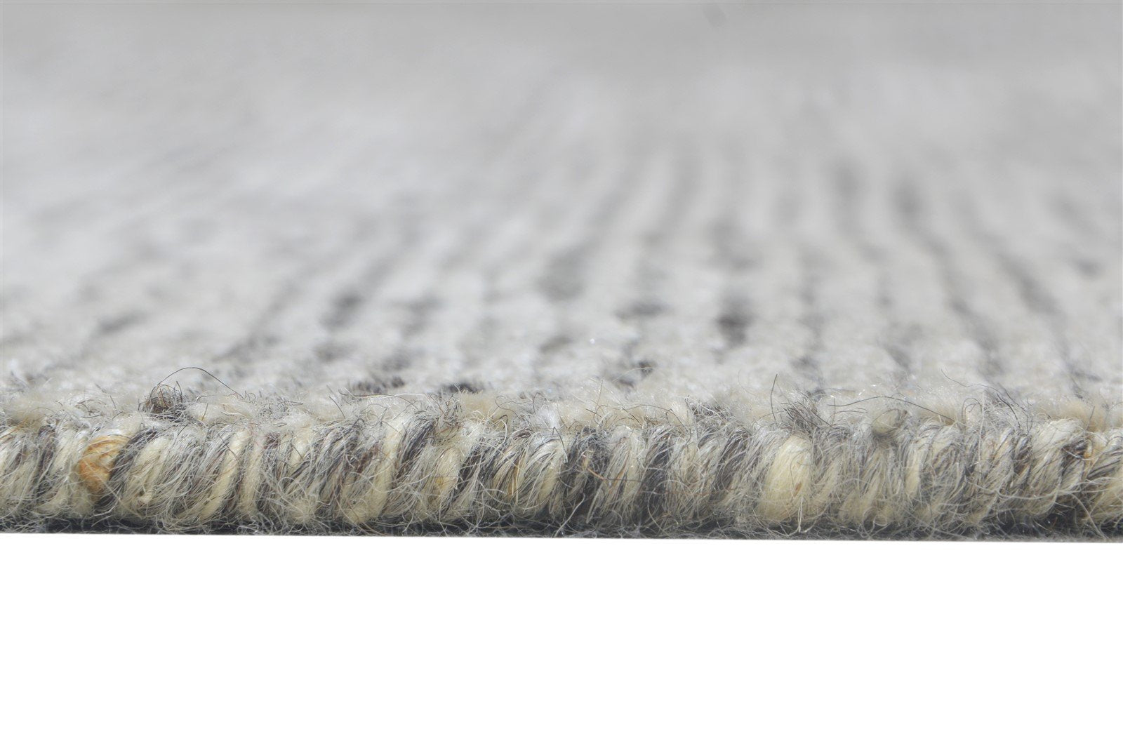 Hand Knotted Grey Wool / Silk Rug 8X9 Modern Scandinavian Solid Large Carpet 7864577523861