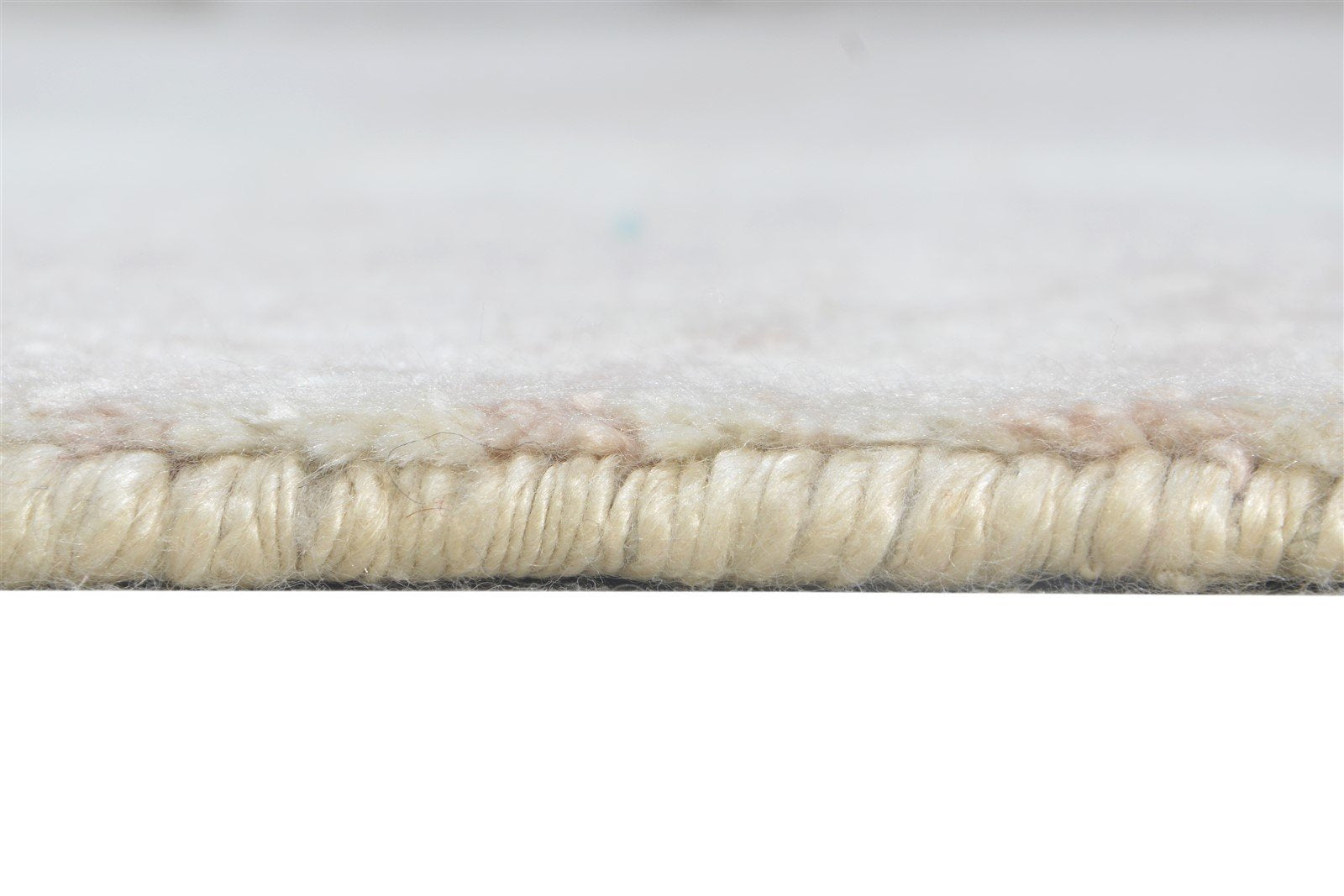 Hand Knotted Ivory Rayon From Bamboo Rug 6X9 Modern French Abstract Room Size 7864998920341