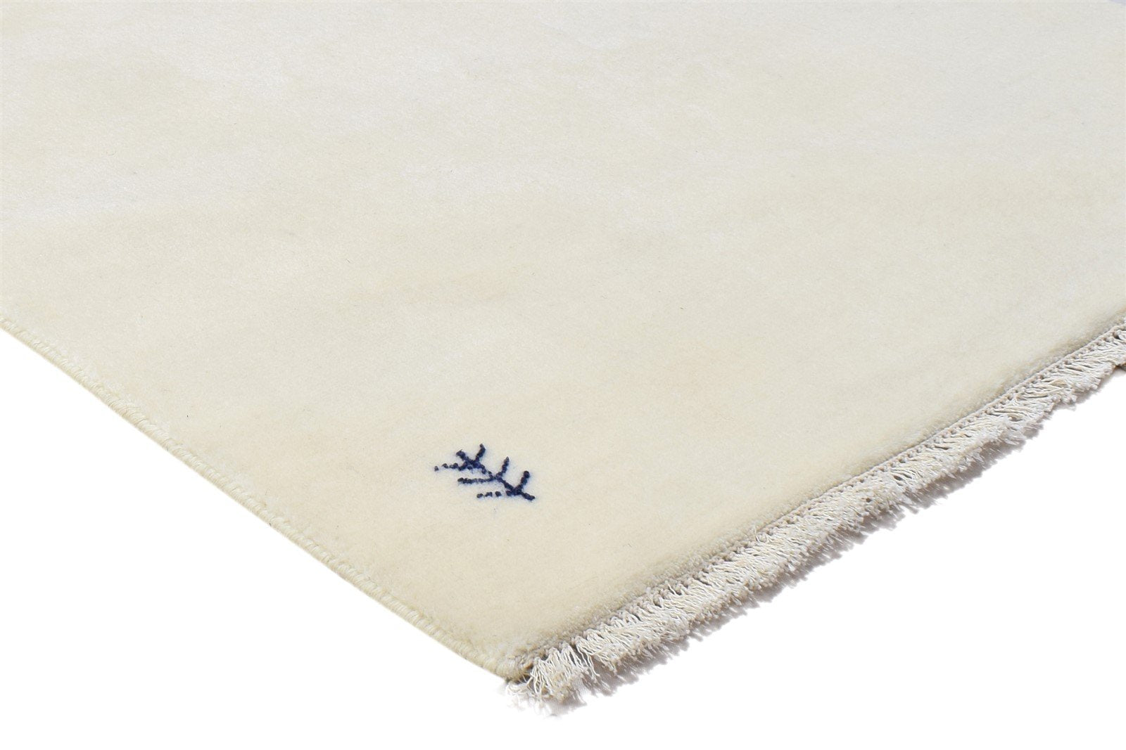 Hand Knotted Ivory Wool Rug 3' X 5' Persian Gabbeh Southwestern Small Carpet 7864199741589