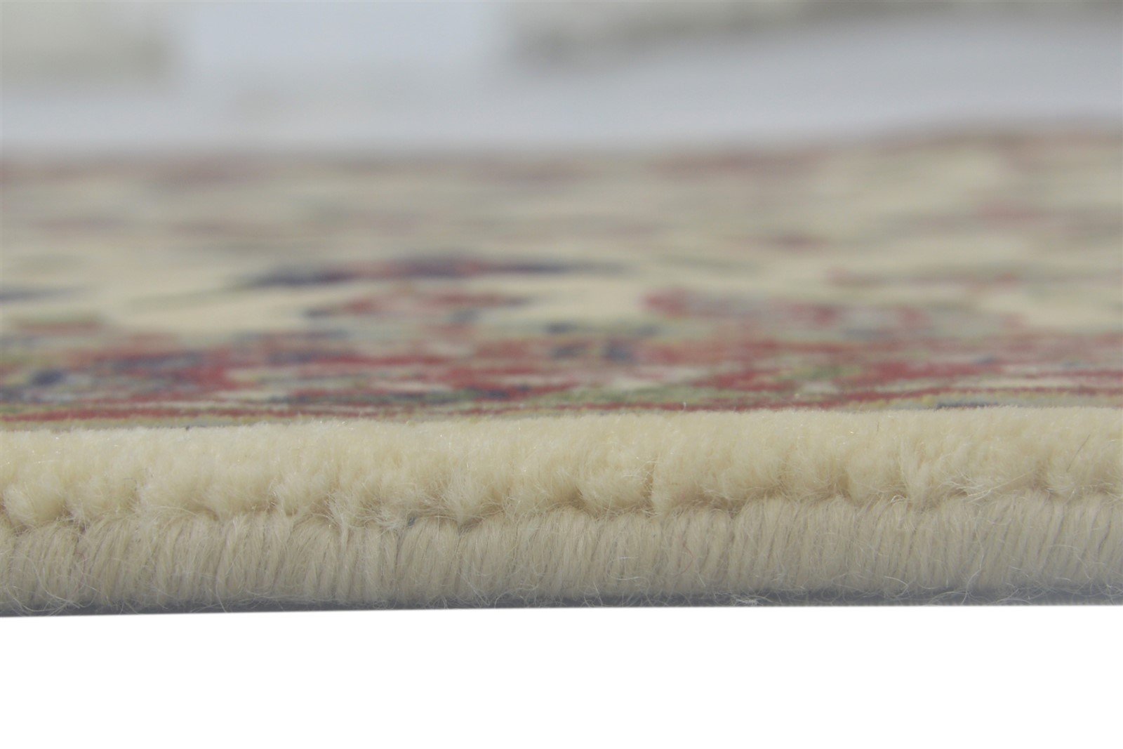 Hand Knotted Ivory Wool Rug 3' X 8' Persian Sarouk-Indian Oriental Small Runner 7864089411733