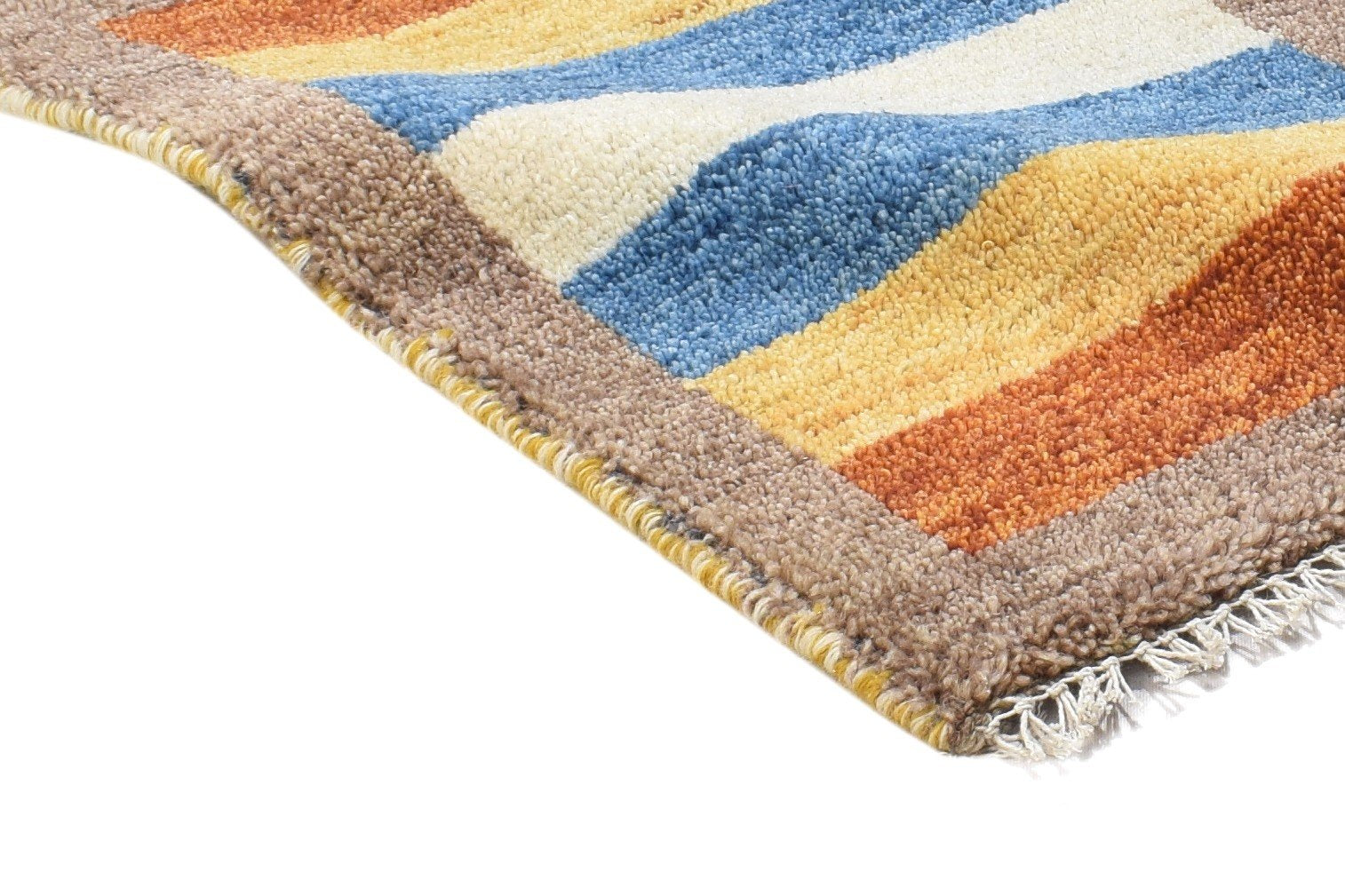 Hand Knotted Multi Color Wool Rug 1X2 Persian Gabbeh Southwestern Small Carpet 7864208785557