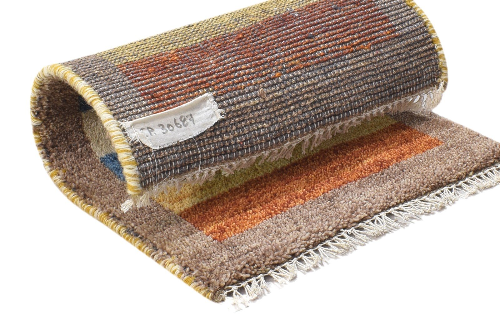 Hand Knotted Multi Color Wool Rug 1X2 Persian Gabbeh Southwestern Small Carpet 7864208785557