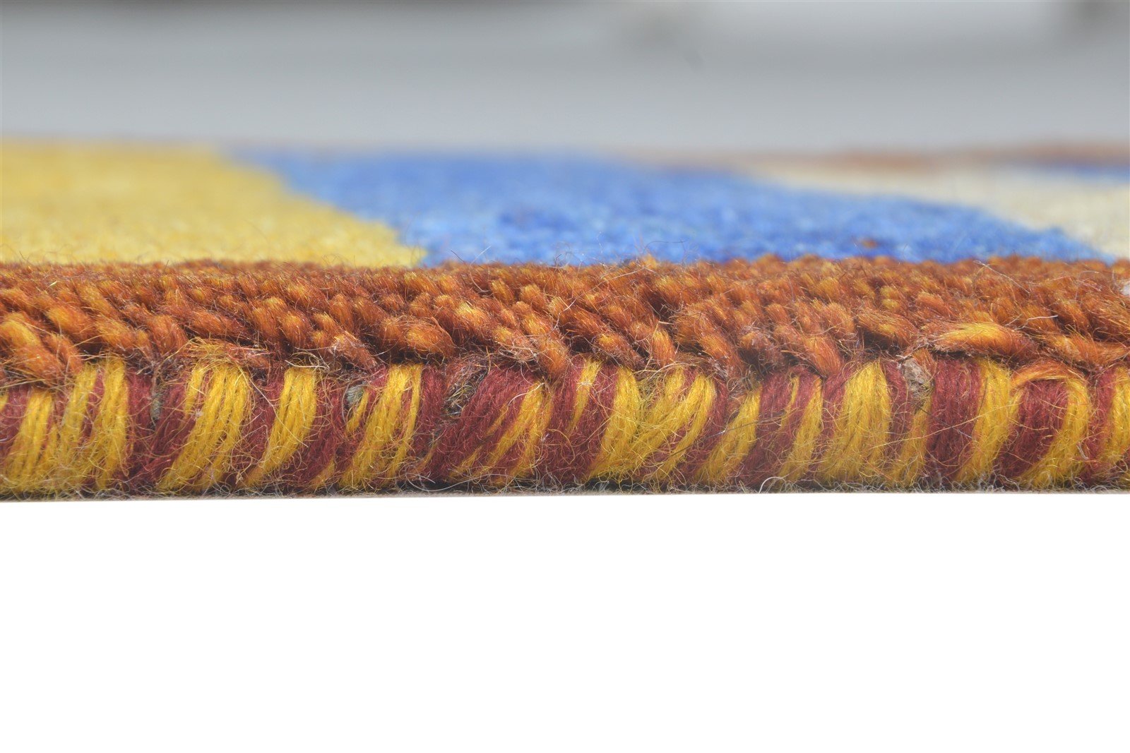 Hand Knotted Multi Color Wool Rug 1X2 Southwestern Gabbeh Striped Small Carpet 7865058918549