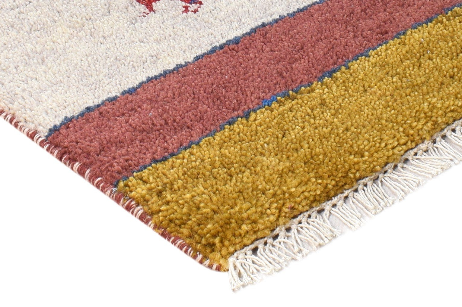 Kitti Hand Knotted Multi Color Wool Rug 1X2 Southwestern Gabbeh Tribal 7864557174933