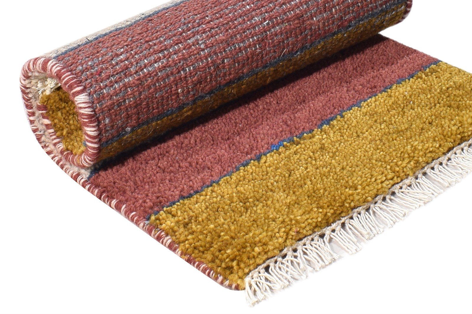Kitti Hand Knotted Multi Color Wool Rug 1X2 Southwestern Gabbeh Tribal 7864557174933