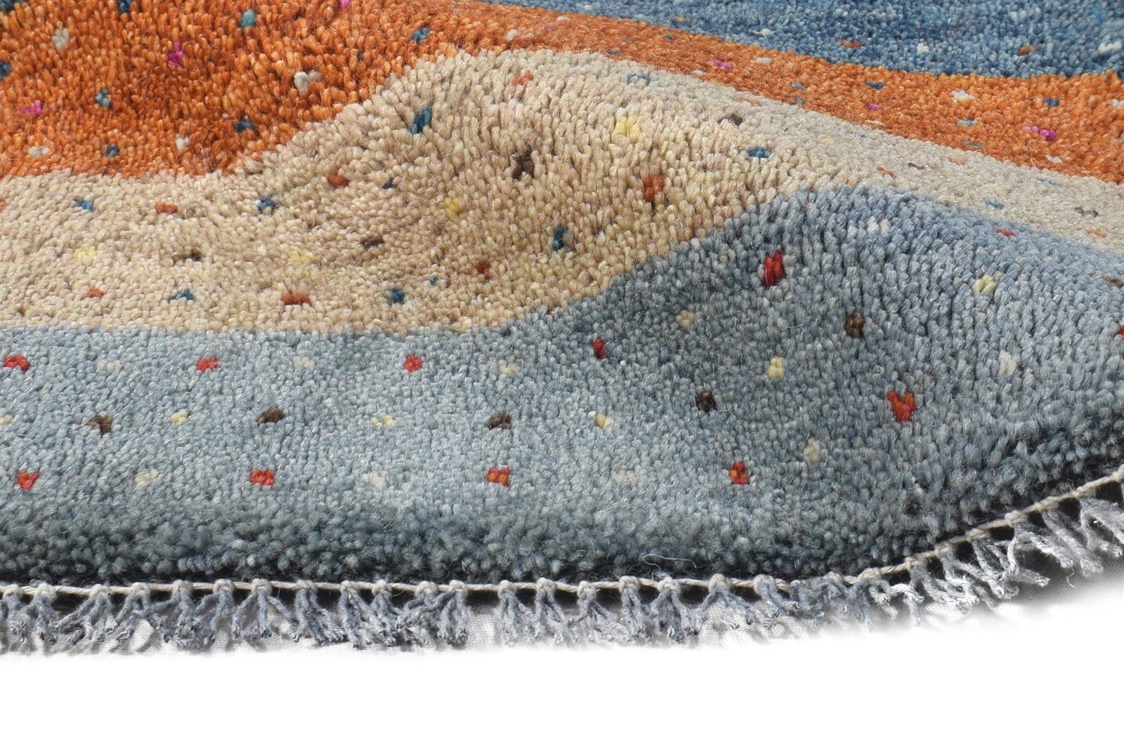 Hand Knotted Multi Color Wool Rug 1X2 Tribal Gabbeh Southwestern Small Carpet 7864505401493