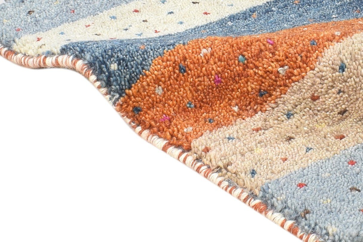 Hand Knotted Multi Color Wool Rug 1X2 Tribal Gabbeh Southwestern Small Carpet 7864505401493
