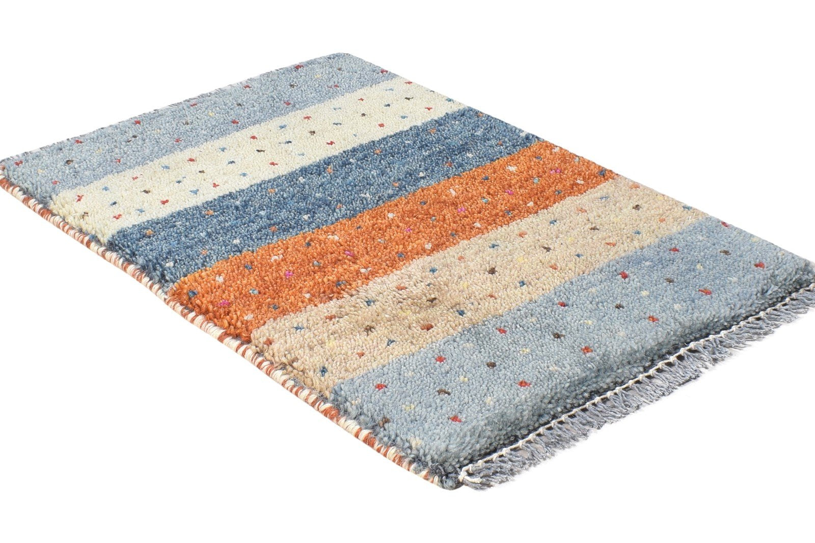 Hand Knotted Multi Color Wool Rug 1X2 Tribal Gabbeh Southwestern Small Carpet 7864505401493