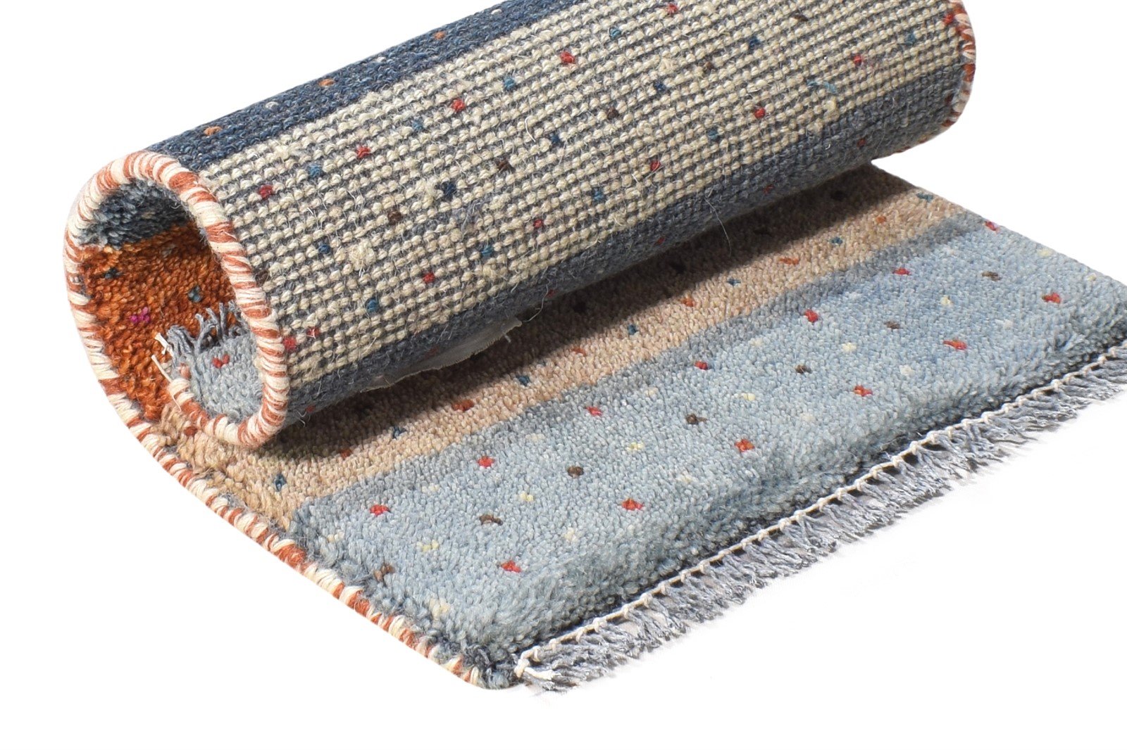 Hand Knotted Multi Color Wool Rug 1X2 Tribal Gabbeh Southwestern Small Carpet 7864505401493