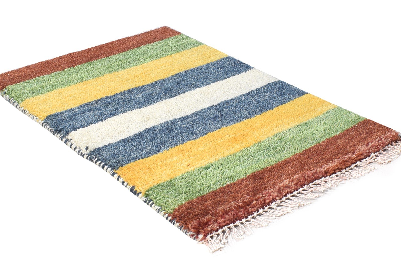 Hand Knotted Multi Color Wool Rug 1X2 Tribal Gabbeh Southwestern Small Carpet 7864509071509