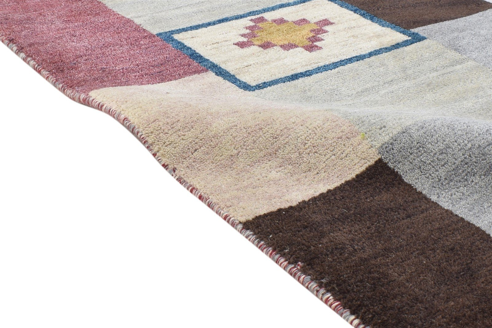 Hand Knotted Multi Color Wool Rug 2'6 X 5' Persien Gabbeh Tribal Small Carpet 7864316657813