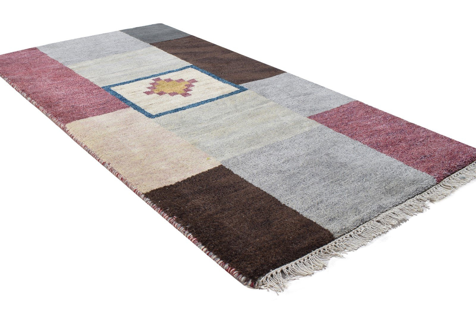 Hand Knotted Multi Color Wool Rug 2'6 X 5' Persien Gabbeh Tribal Small Carpet 7864316657813