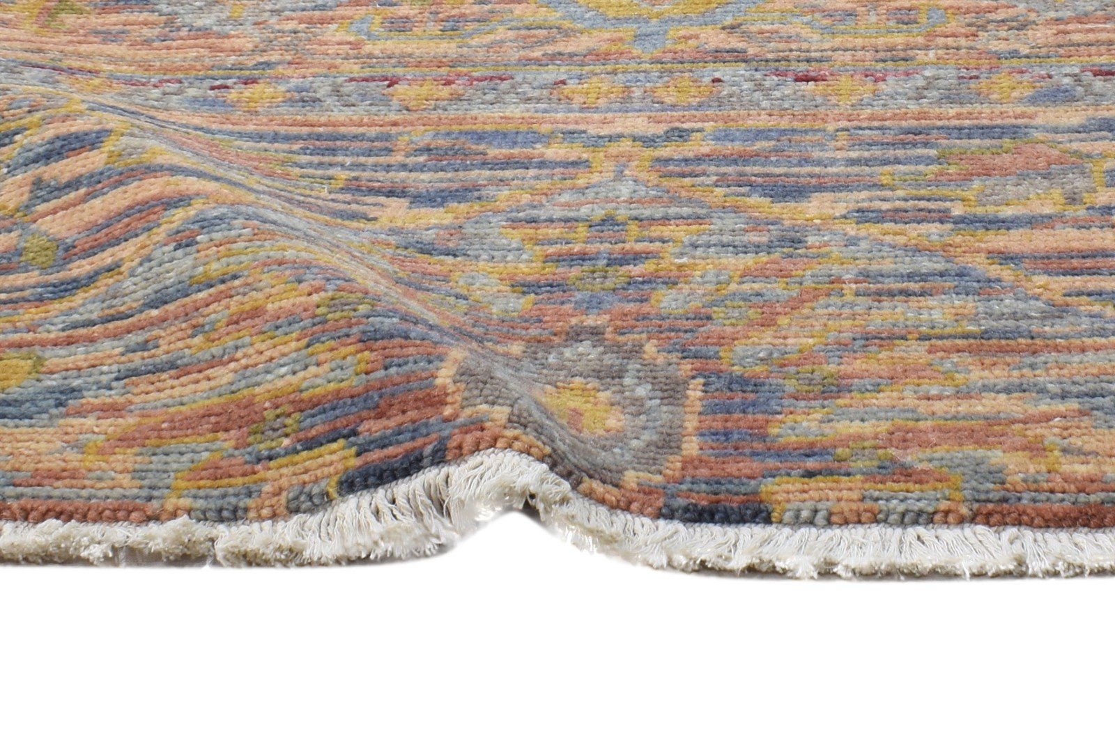 Merissa Hand Knotted Multi Color Wool Rug 2X2 Modern Heriz-Indian Oriental 7864120672405