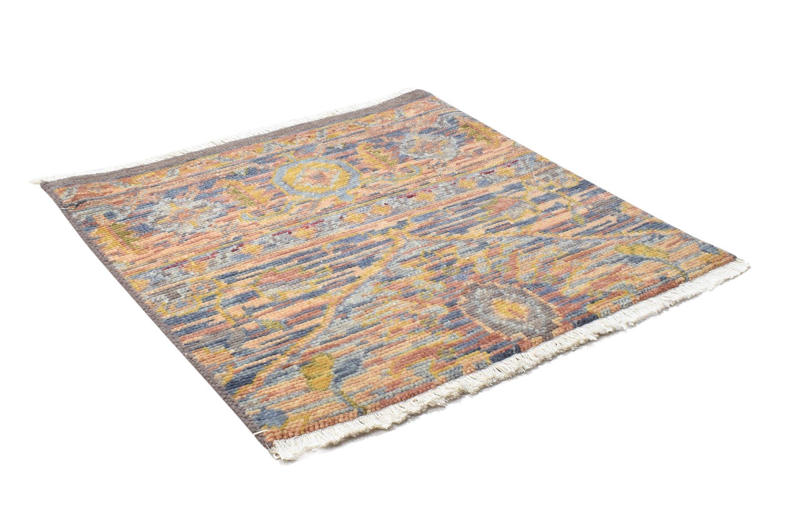 Merissa Hand Knotted Multi Color Wool Rug 2X2 Modern Heriz-Indian Oriental 7864120672405