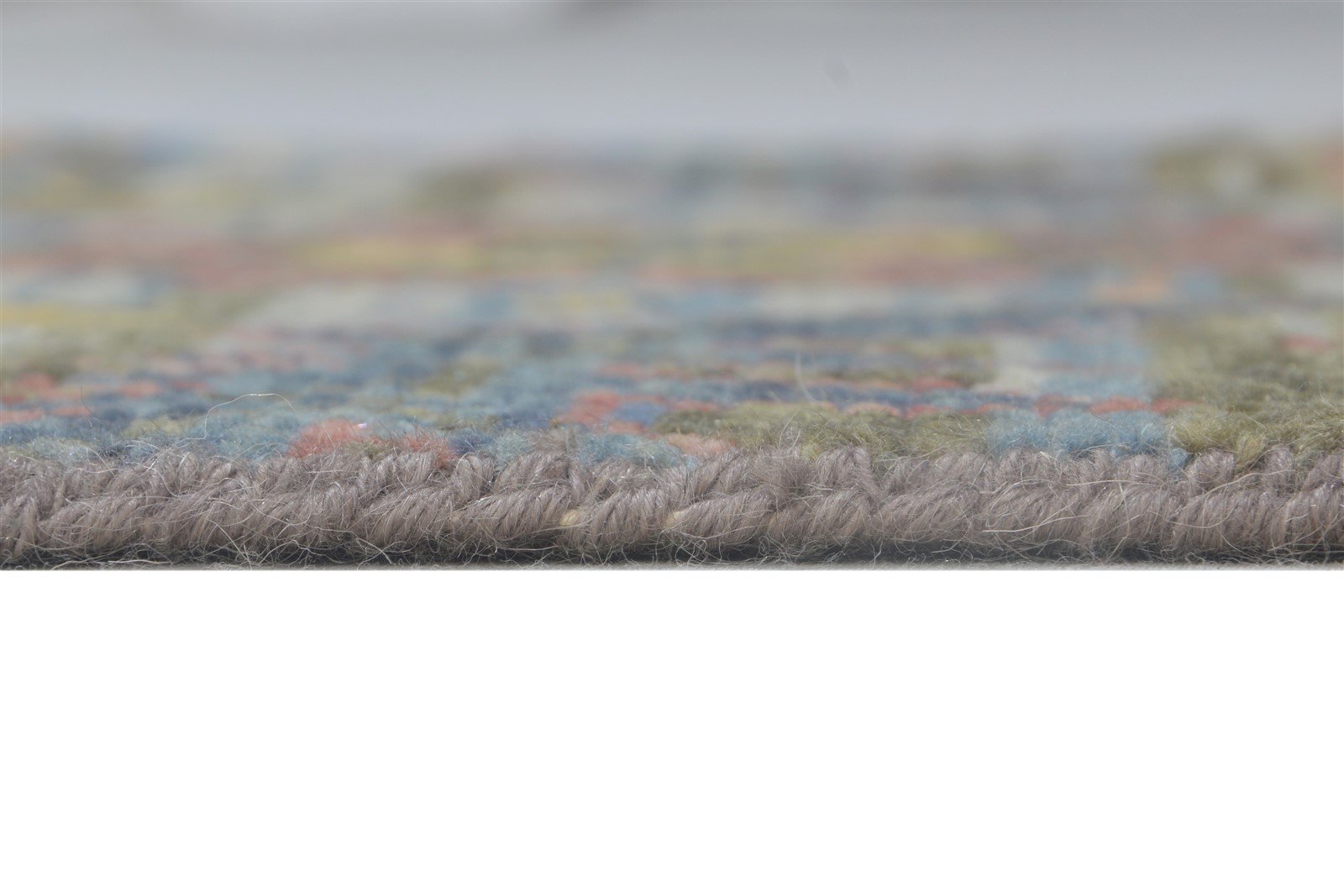 Hand Knotted Multi Color Wool Rug 2X2 Persian Heriz-Indian All-Over Small Carpet 7864844255381