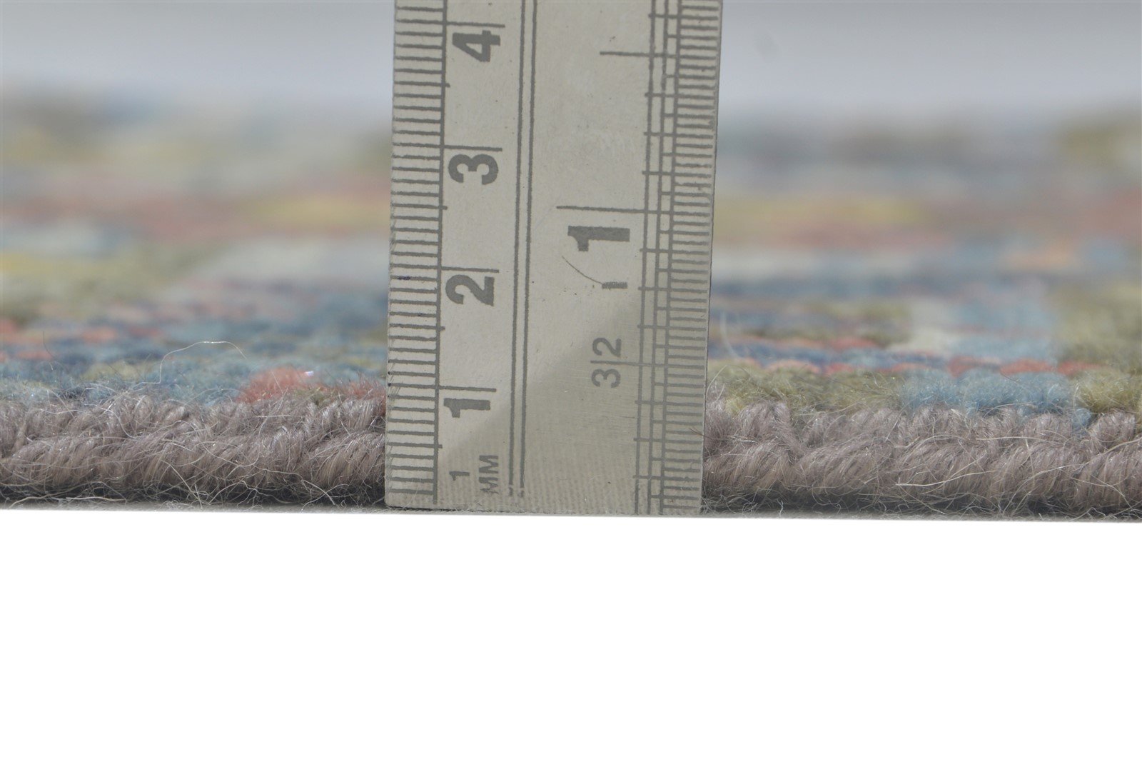 Hand Knotted Multi Color Wool Rug 2X2 Persian Heriz-Indian All-Over Small Carpet 7864844255381