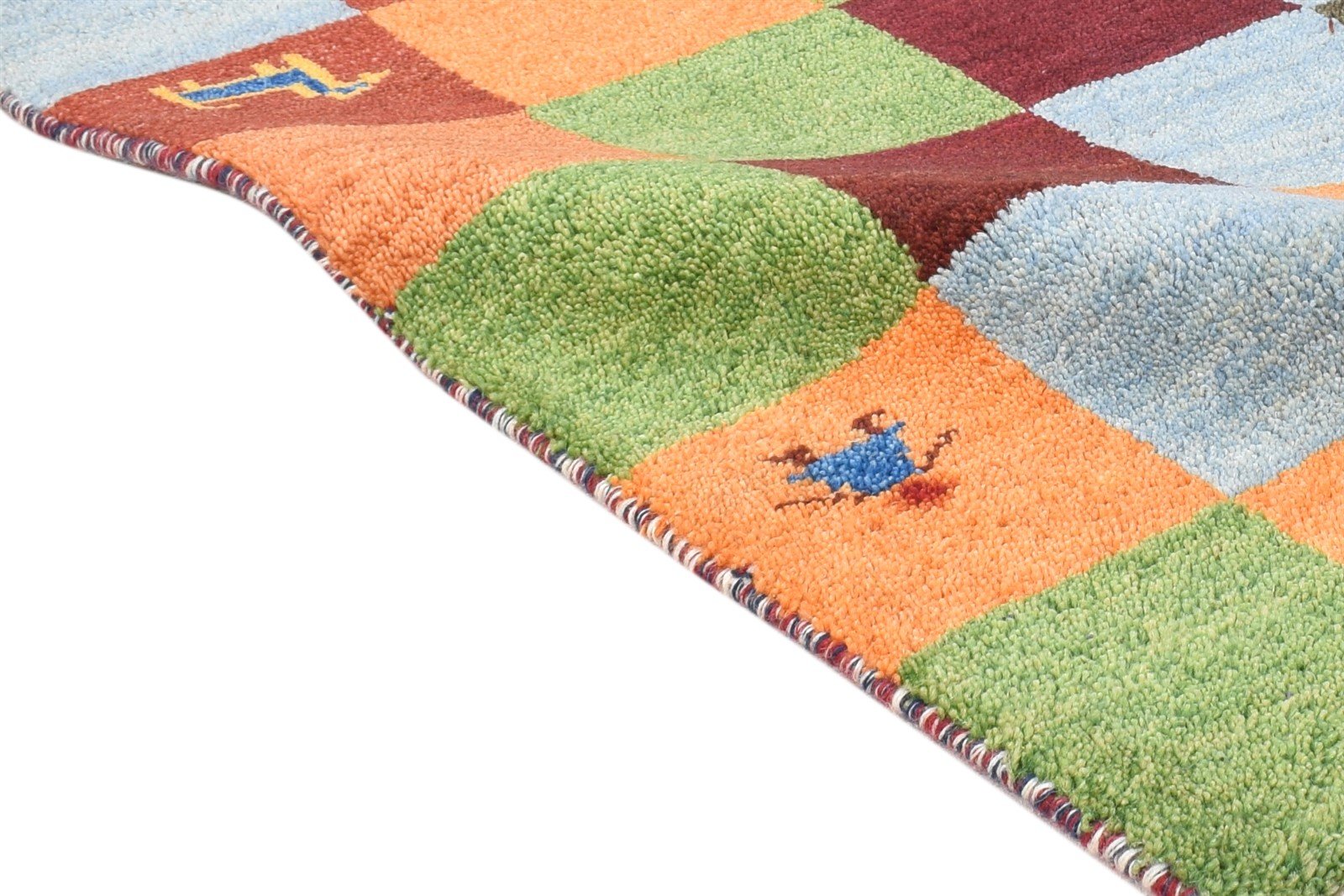 Hand Knotted Multi Color Wool Rug 2X3 Southwestern American Tribal Small Carpet 7865062817941