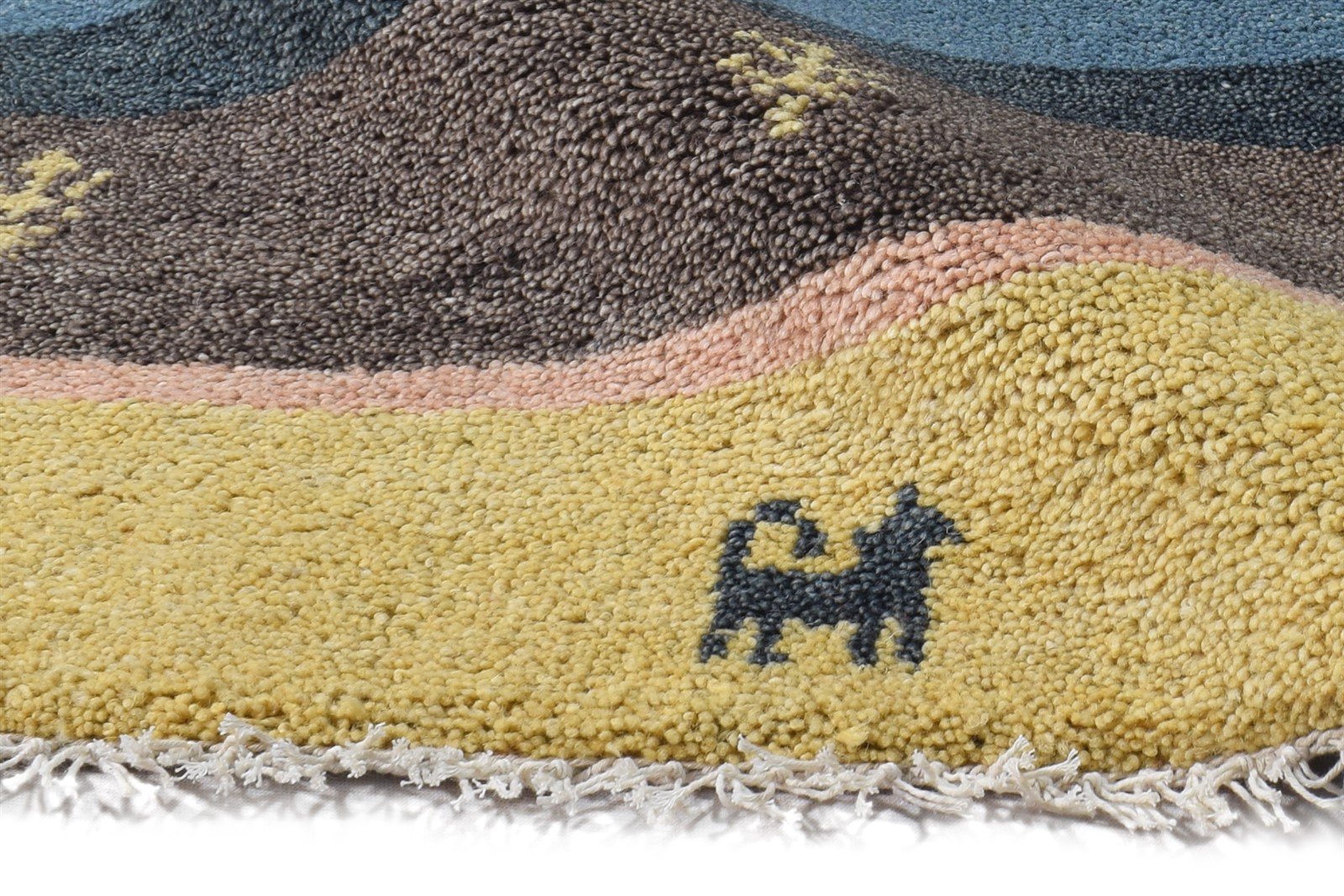 Hand Knotted Multi Color Wool Rug 2X3 Southwestern American Tribal Small Carpet 7865056985237