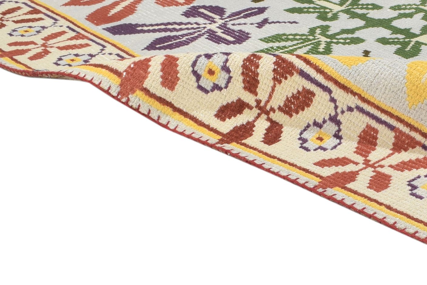 Hand Knotted Multi Color Wool Rug 4X6 Modern French Oriental Room Size Carpet 7864873812117