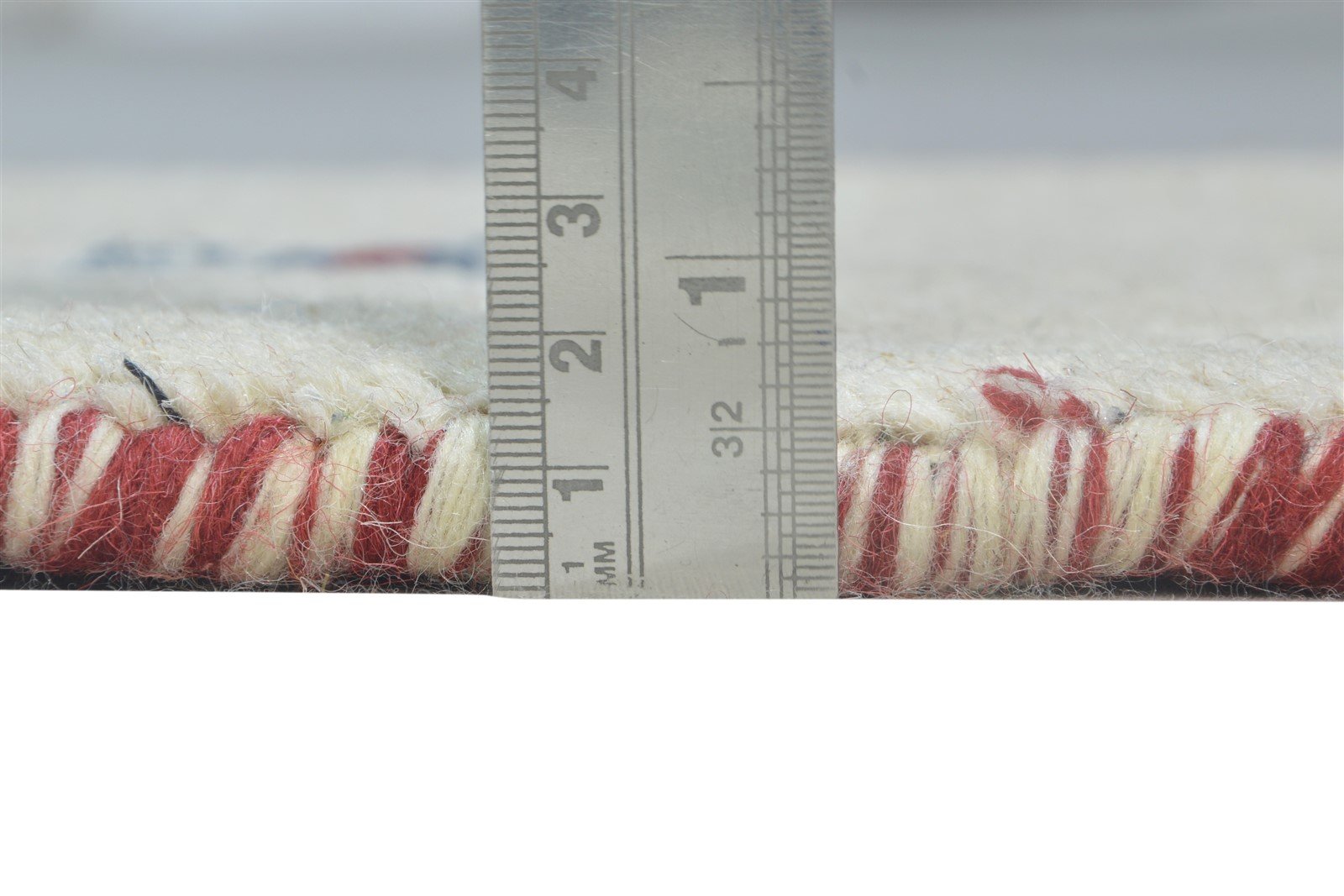 Hand Knotted Off-White Wool Rug 1' X 2' Southwestern Gabbeh Tribal Small Carpet 7865099616405
