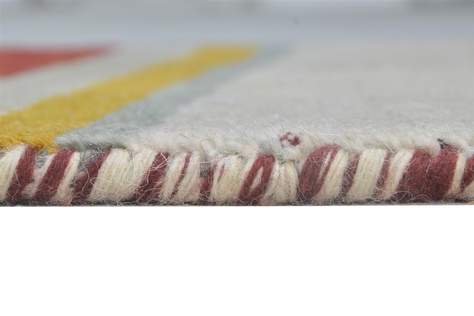 Bev Hand Knotted Off-White Wool Rug 2X3 Southwestern American Tribal 7865052332181