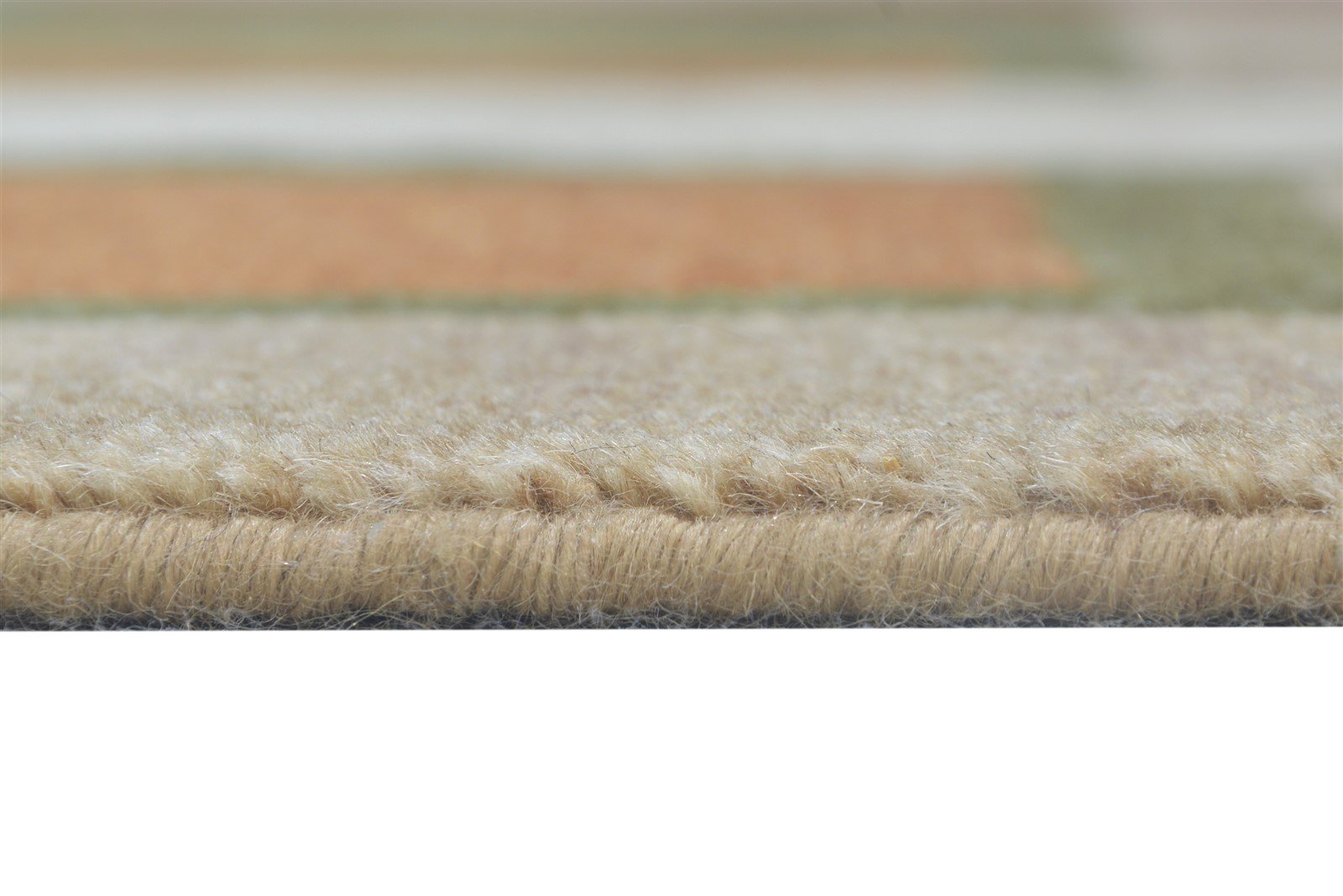Hand Knotted Olive Wool Rug 6X9 Modern Scandinavian Abstract Room Size Carpet 7865070977173