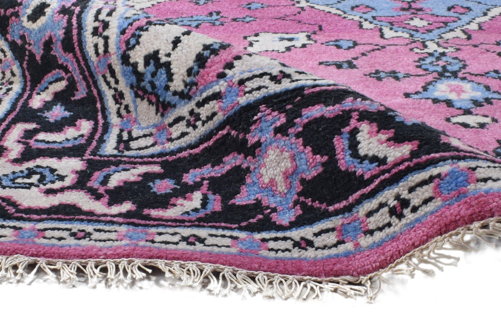 Hand Knotted Pink Wool Rug 4' X 8' Persian Serapi Oriental Room Size Runner 7864982438037
