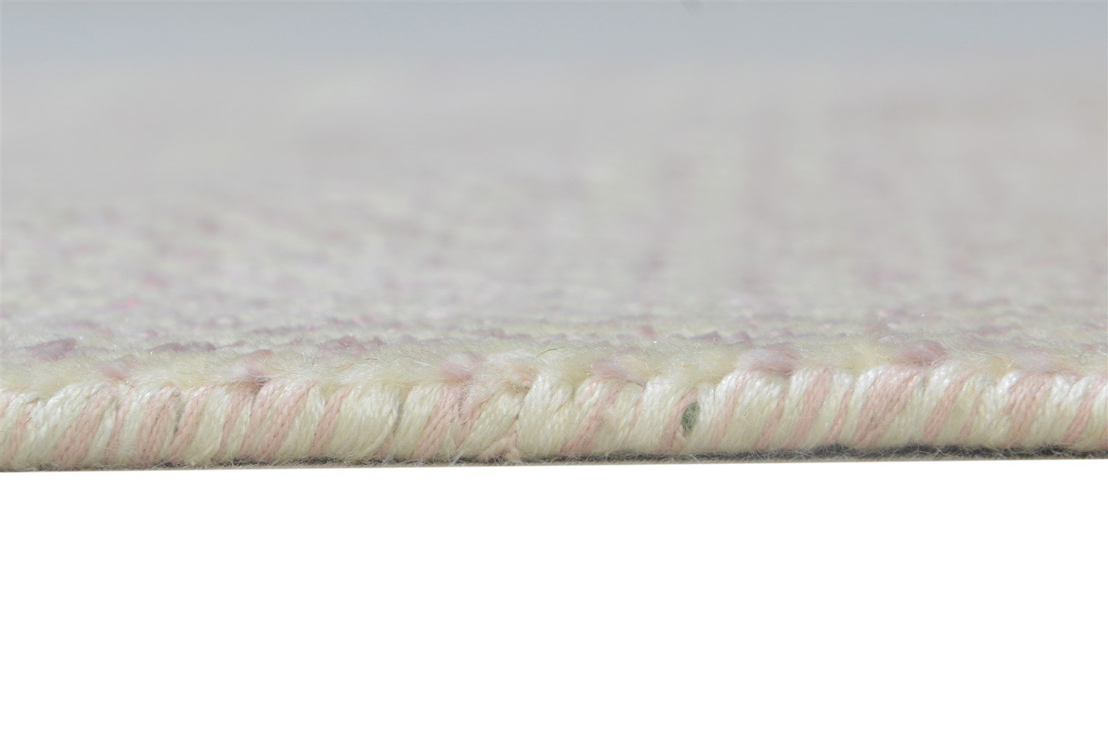 Hand Knotted Pink Wool / Silk Rug 2X3 Modern Scandinavian Grass Trellis Small 7864217338005