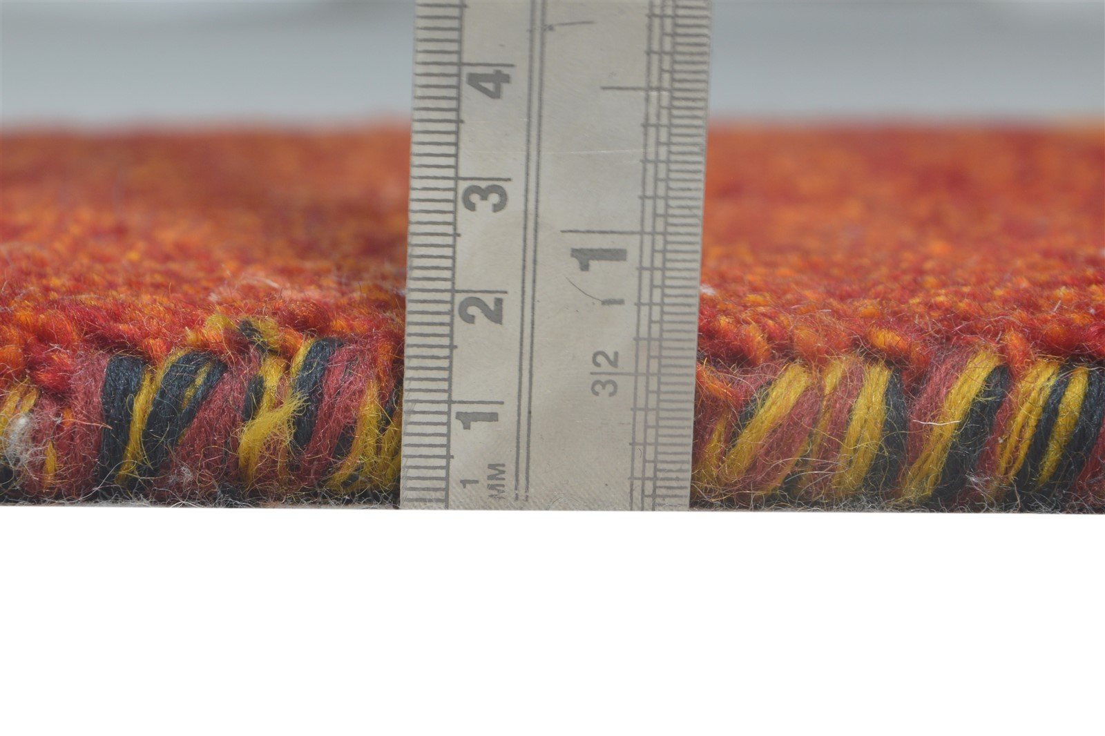 Hand Knotted Red Wool Rug 1' X 2' Tribal Southwestern Striped Small Carpet 7865184813205