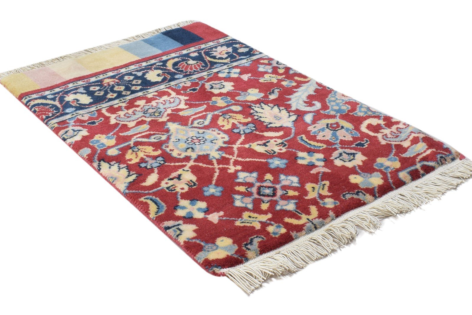 Hand Knotted Red Wool Rug 2' X 3' Persian Kashan Oriental Small Carpet 7864333435029