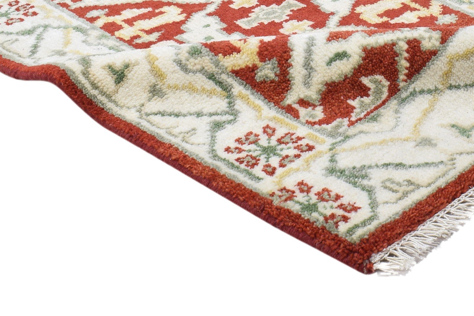 Hand Knotted Red Wool Rug 2' X 3' Persian Oushak Oriental Small Carpet 7864191549589