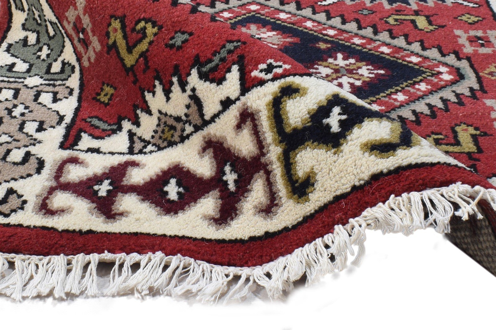 Hand Knotted Red Wool Rug 3' X 9' Persian Serapi Oriental Small Runner 7864994889877