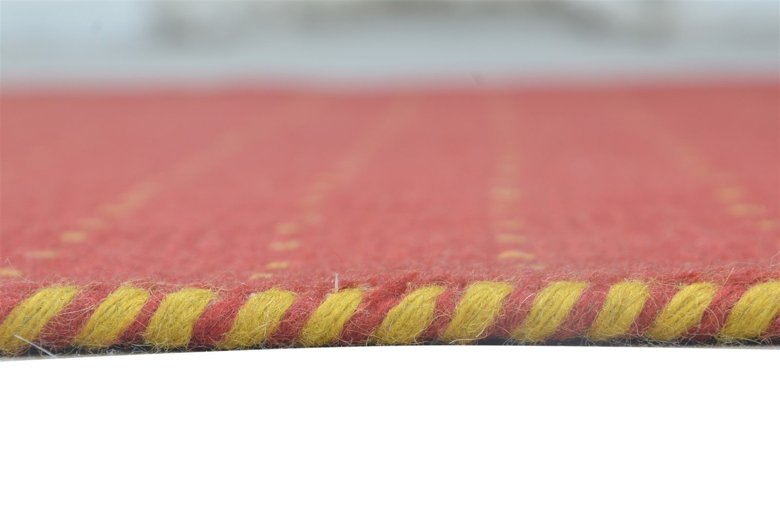 Hand Knotted Red Wool Rug 4' X 6' Persian Gabbeh Polka Dots Room Size Carpet 7864872140949
