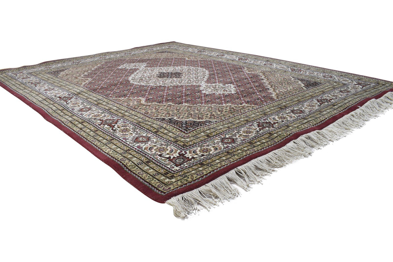 Hand Knotted Red Wool Rug 6' X 8' Persian Bijar Oriental Large Carpet 7864346837141