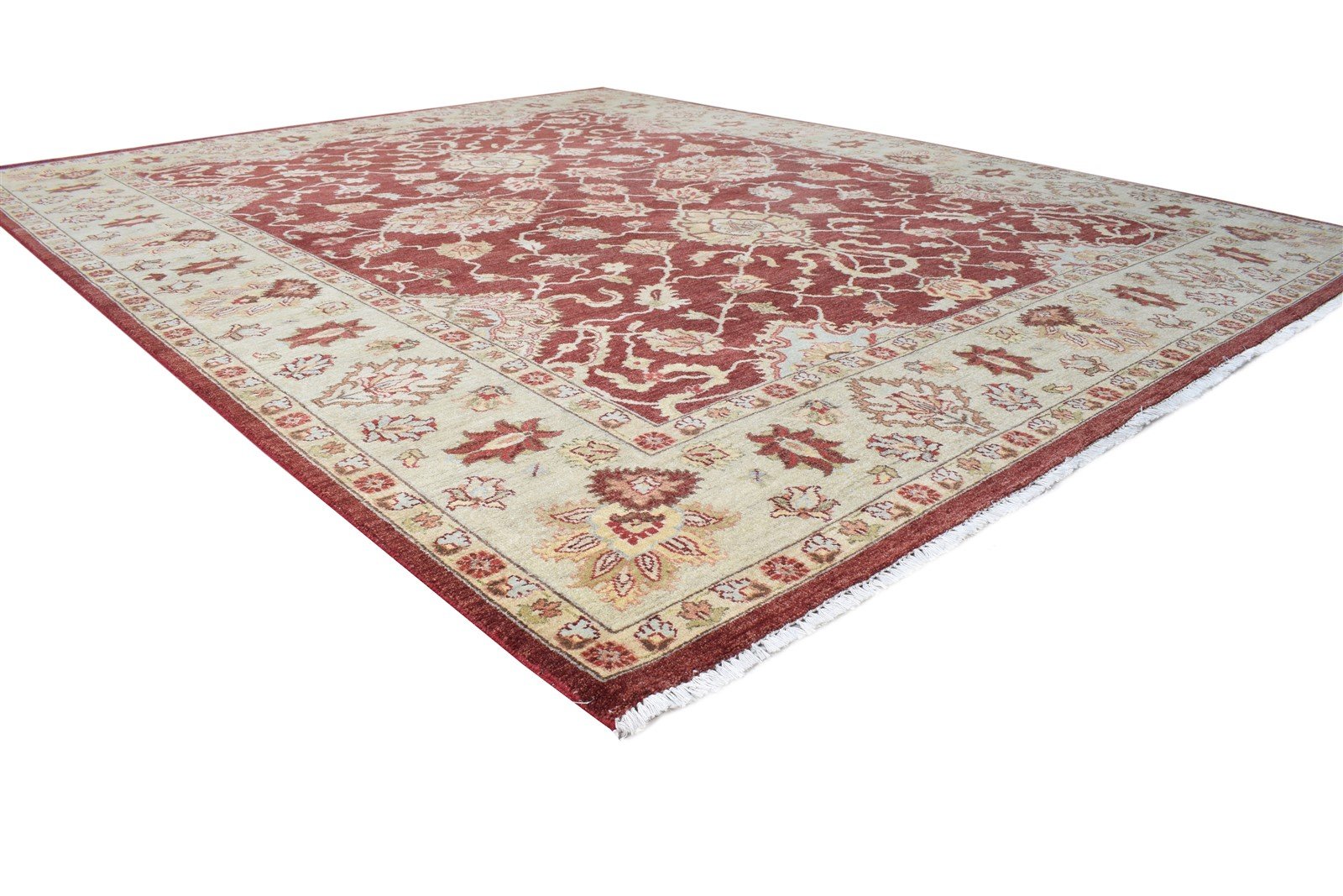Hand Knotted Red Wool Rug 8' X 10' Persian Kashan Oriental Large Carpet 7864619401365