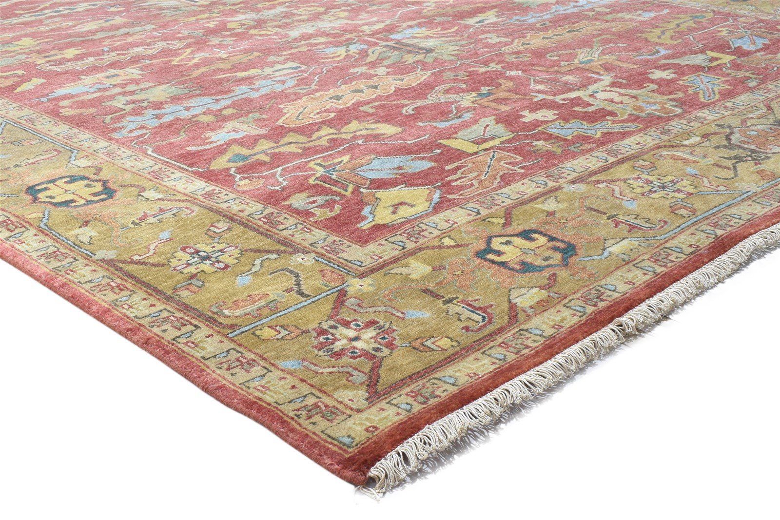 Hand Knotted Red Wool Rug 8' X 10' Persian Serapi Oriental Large Carpet 7864193319061