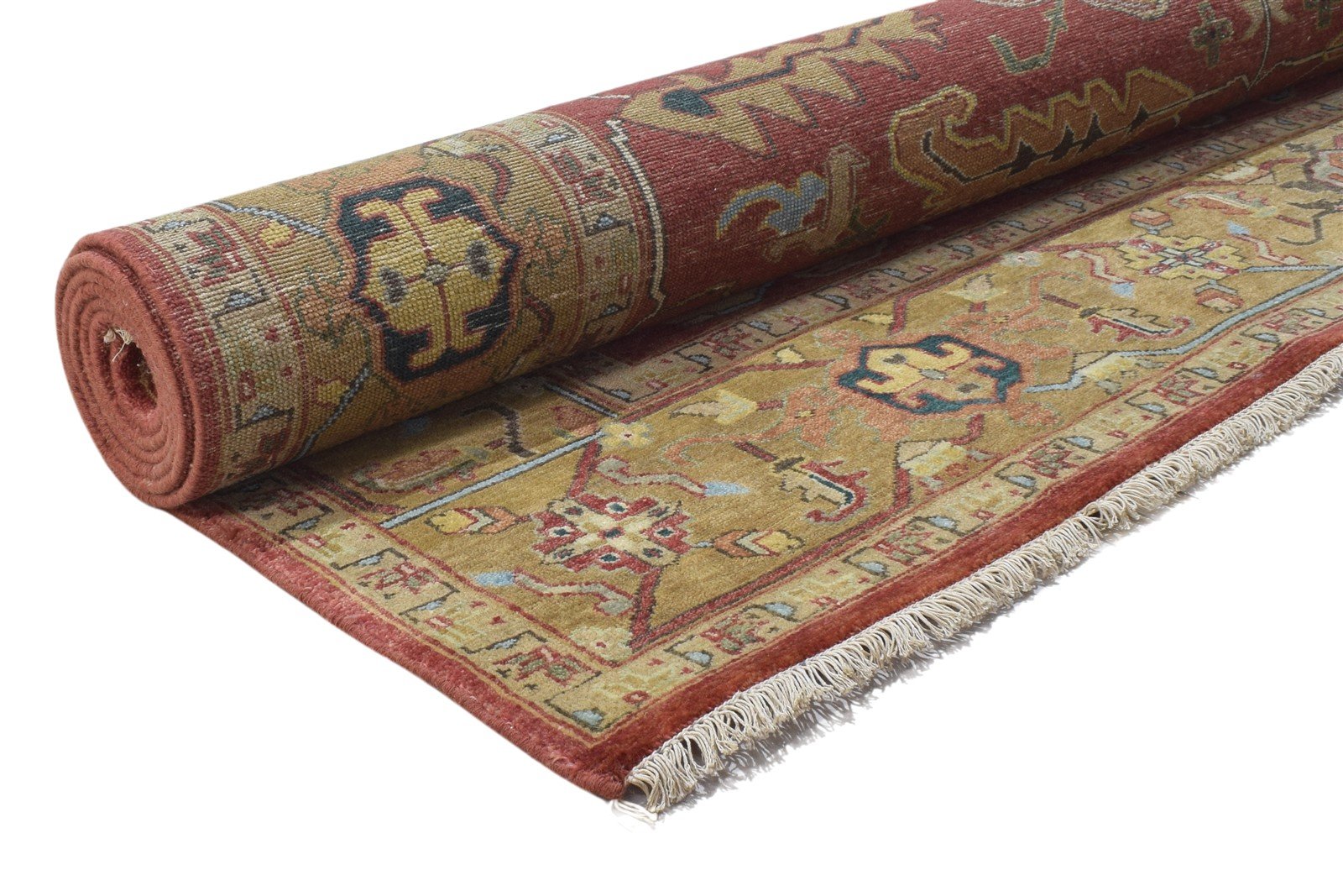 Hand Knotted Red Wool Rug 8' X 10' Persian Serapi Oriental Large Carpet 7864193319061