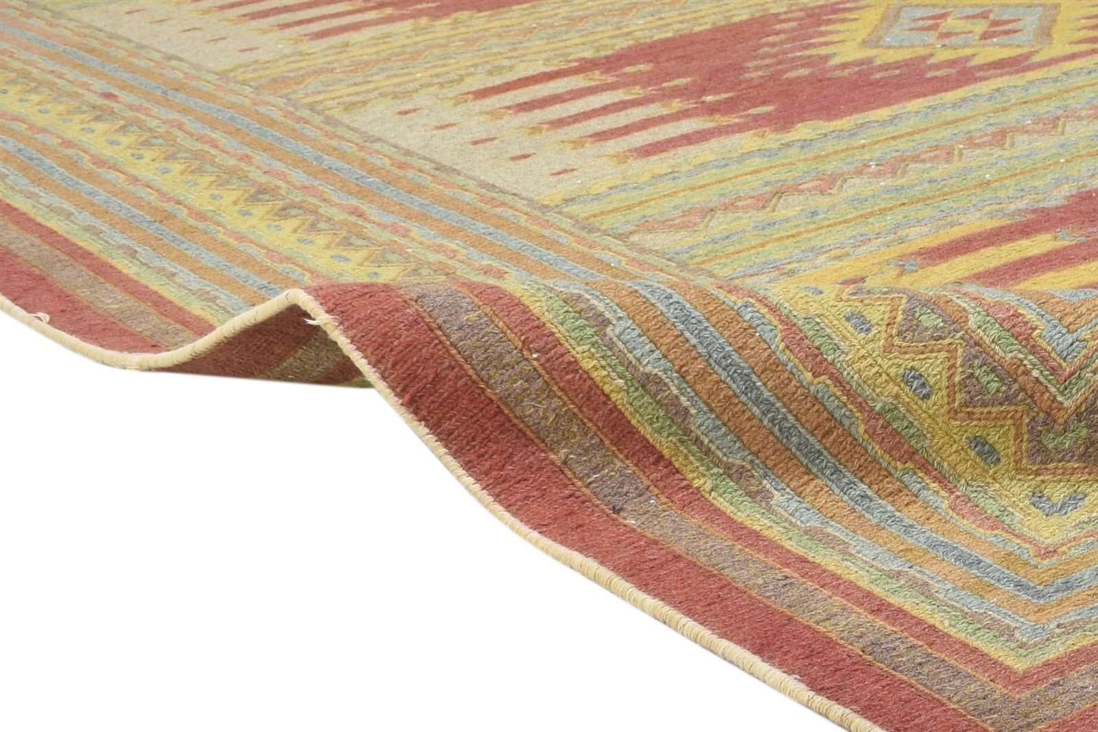 Hand Knotted Red Wool Rug 8' X 10' Persian Southwestern Tribal Large Carpet 7864912117909