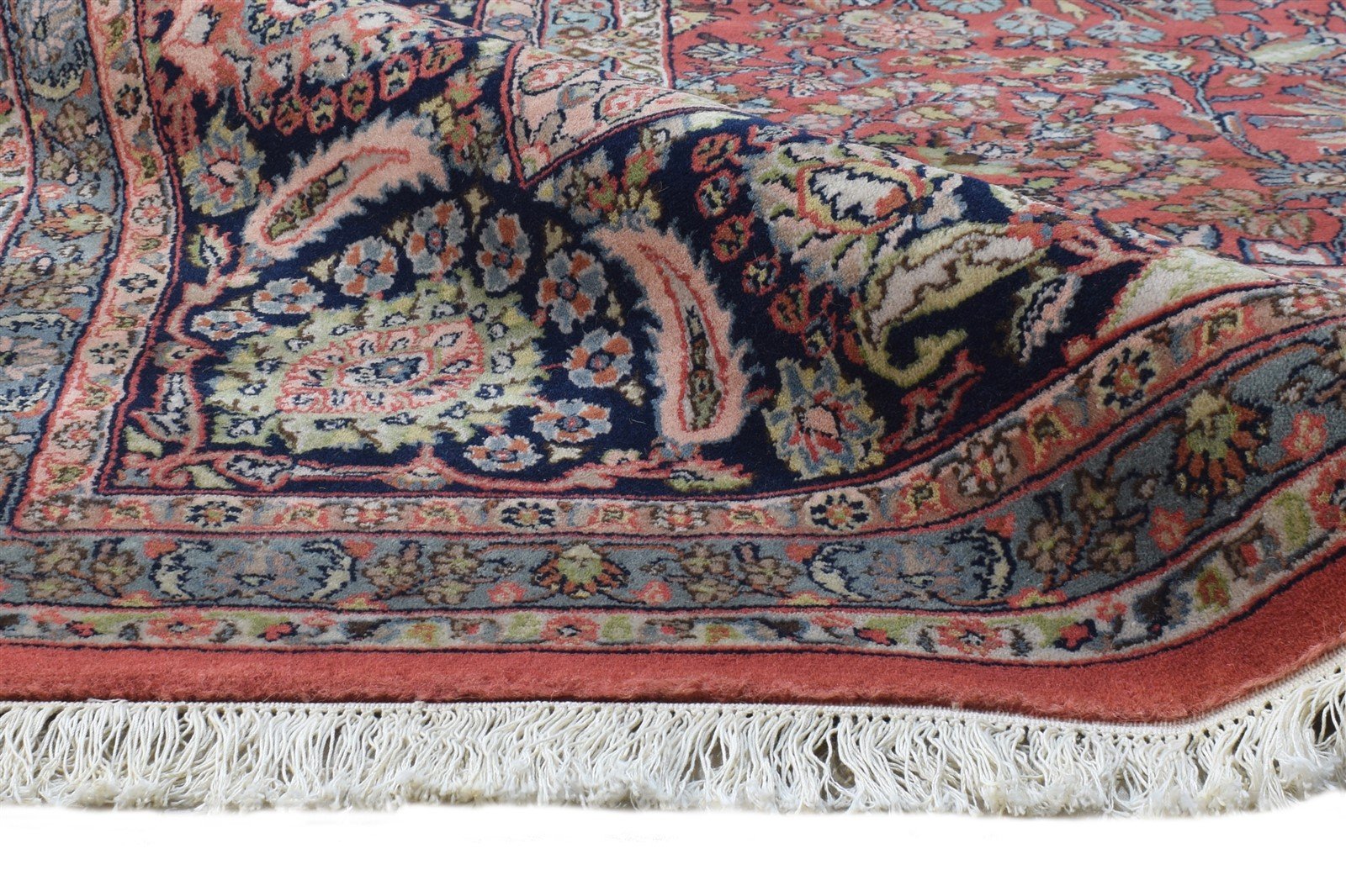 Hand Knotted Red Wool Rug 8' X 12' Persian Kashan Oriental Large Carpet 7864677138581