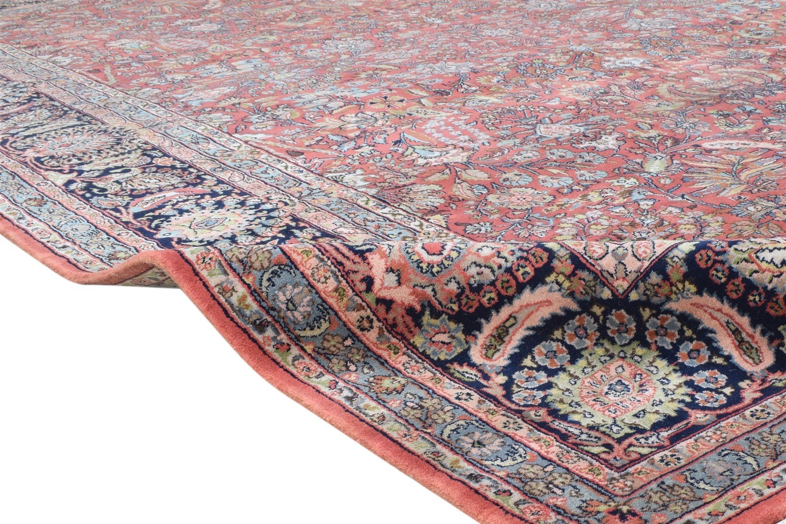Hand Knotted Red Wool Rug 8' X 12' Persian Kashan Oriental Large Carpet 7864677138581