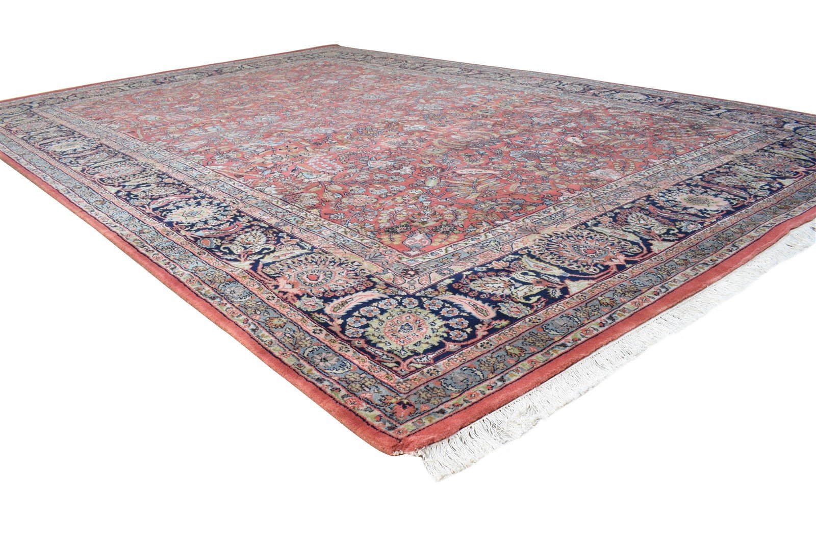Hand Knotted Red Wool Rug 8' X 12' Persian Kashan Oriental Large Carpet 7864677138581