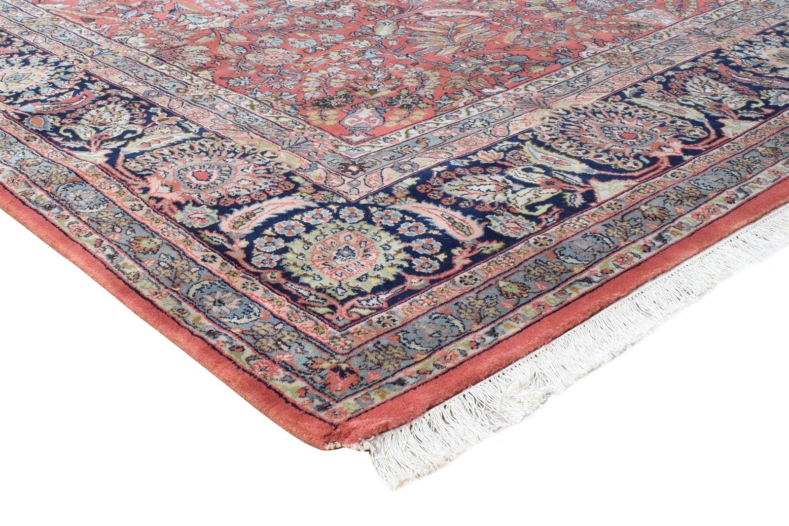 Hand Knotted Red Wool Rug 8' X 12' Persian Kashan Oriental Large Carpet 7864677138581