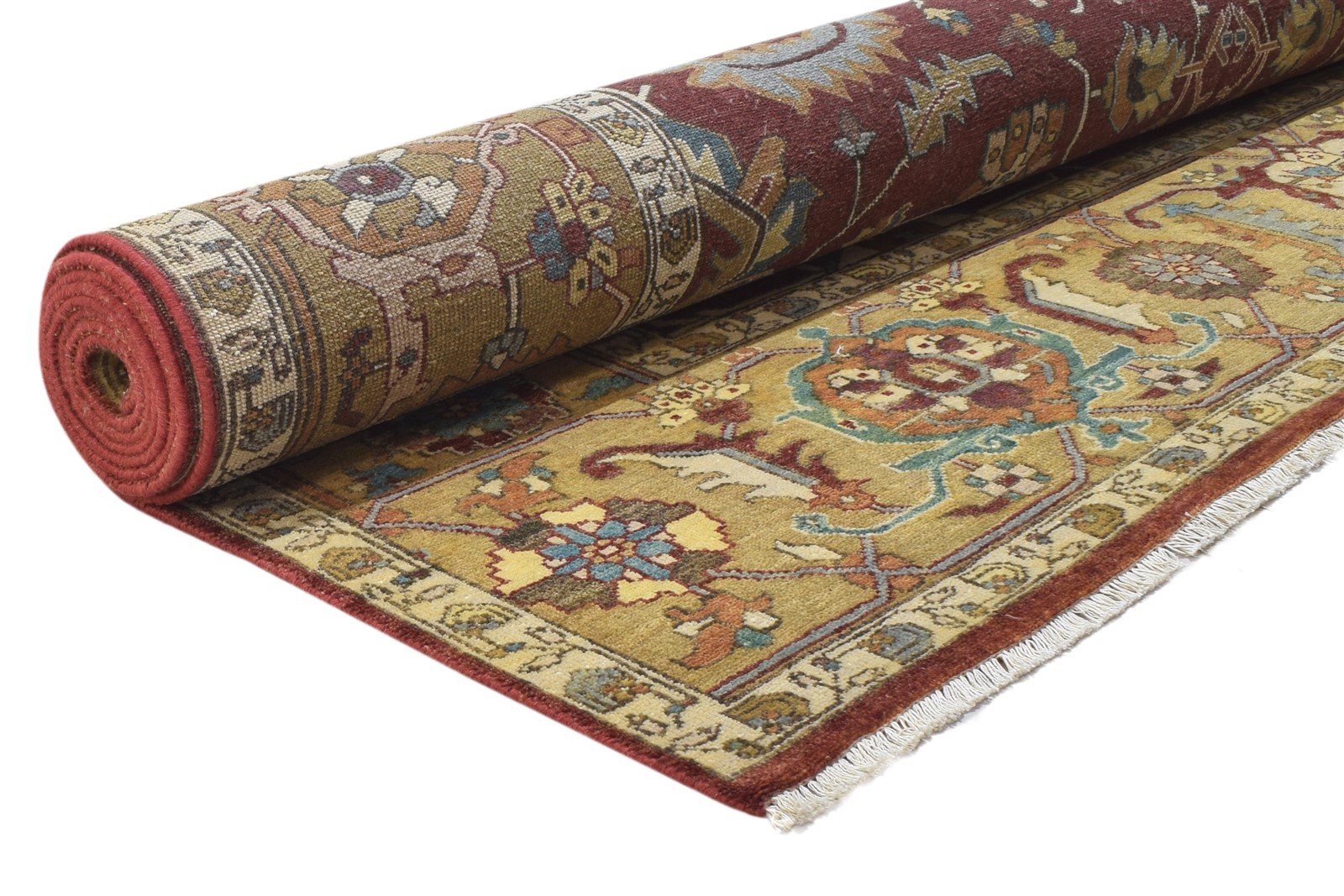 Hand Knotted Red Wool Rug 9' X 12' Persian Kashan Oriental Large Carpet 7864770166933