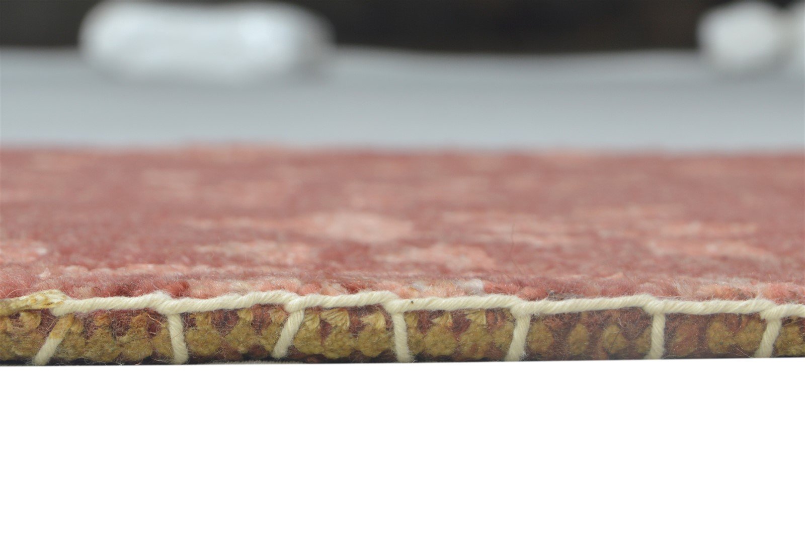 Hand Knotted Red Wool / Silk Rug 2' X 2' Modern Moroccan Trellis Small Carpet 7864132632725
