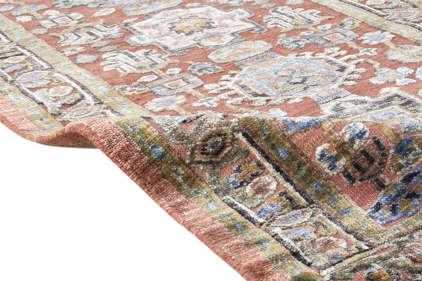 Hand Knotted Rust Rayon From Bamboo Rug 3X10 Persian Kazak Oriental Small Runner 7864997314709